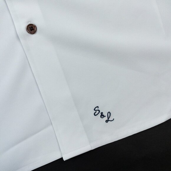 State & Liberty Performance Dress Shirt Men's XL Athletic Solid White Stretch - Picture 4 of 15